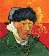 Vincent Van Gogh Self Portrait with Bandaged Ear and Pipe Spain oil painting reproduction